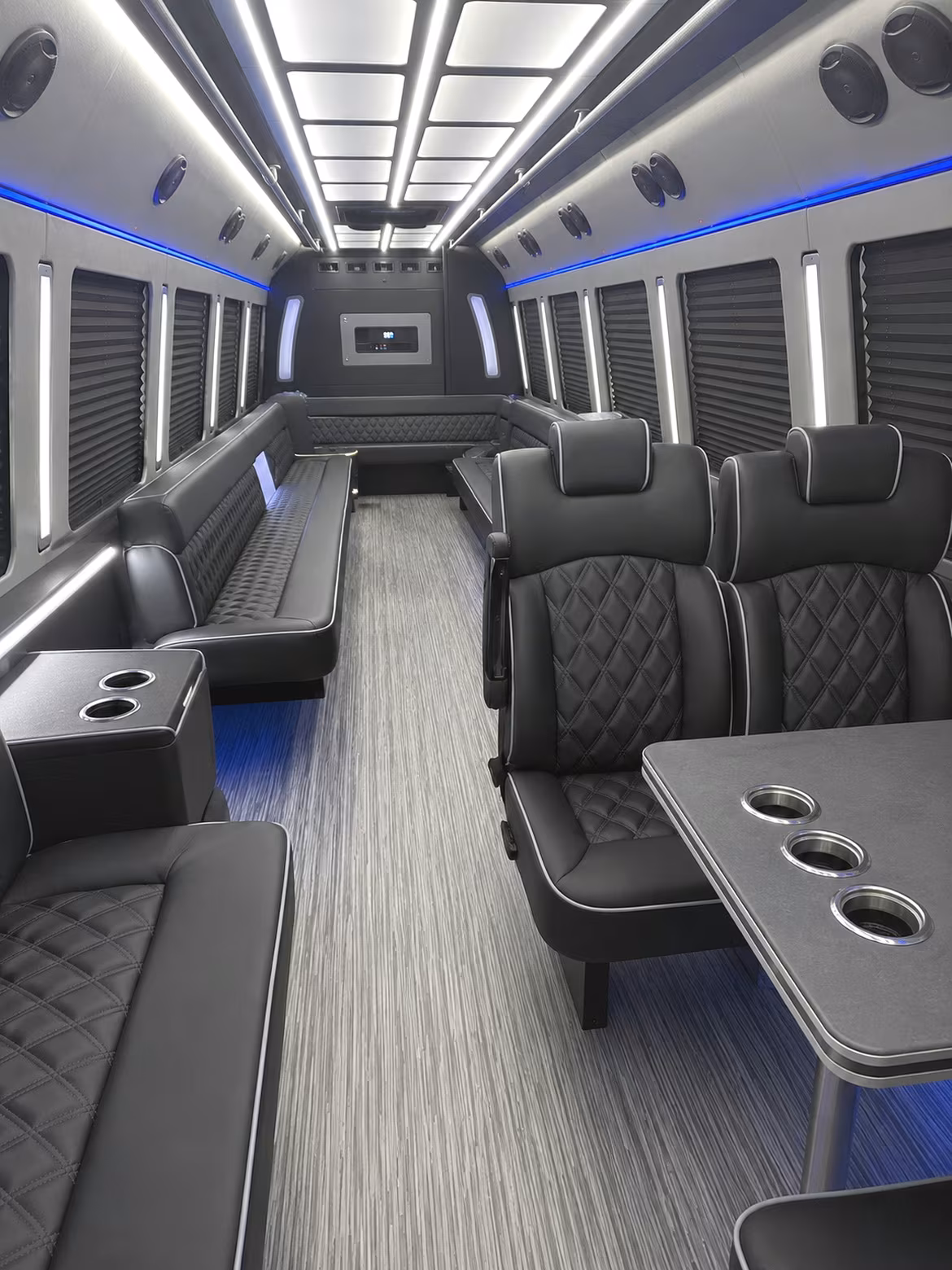schenectady 25 passenger party bus inside
