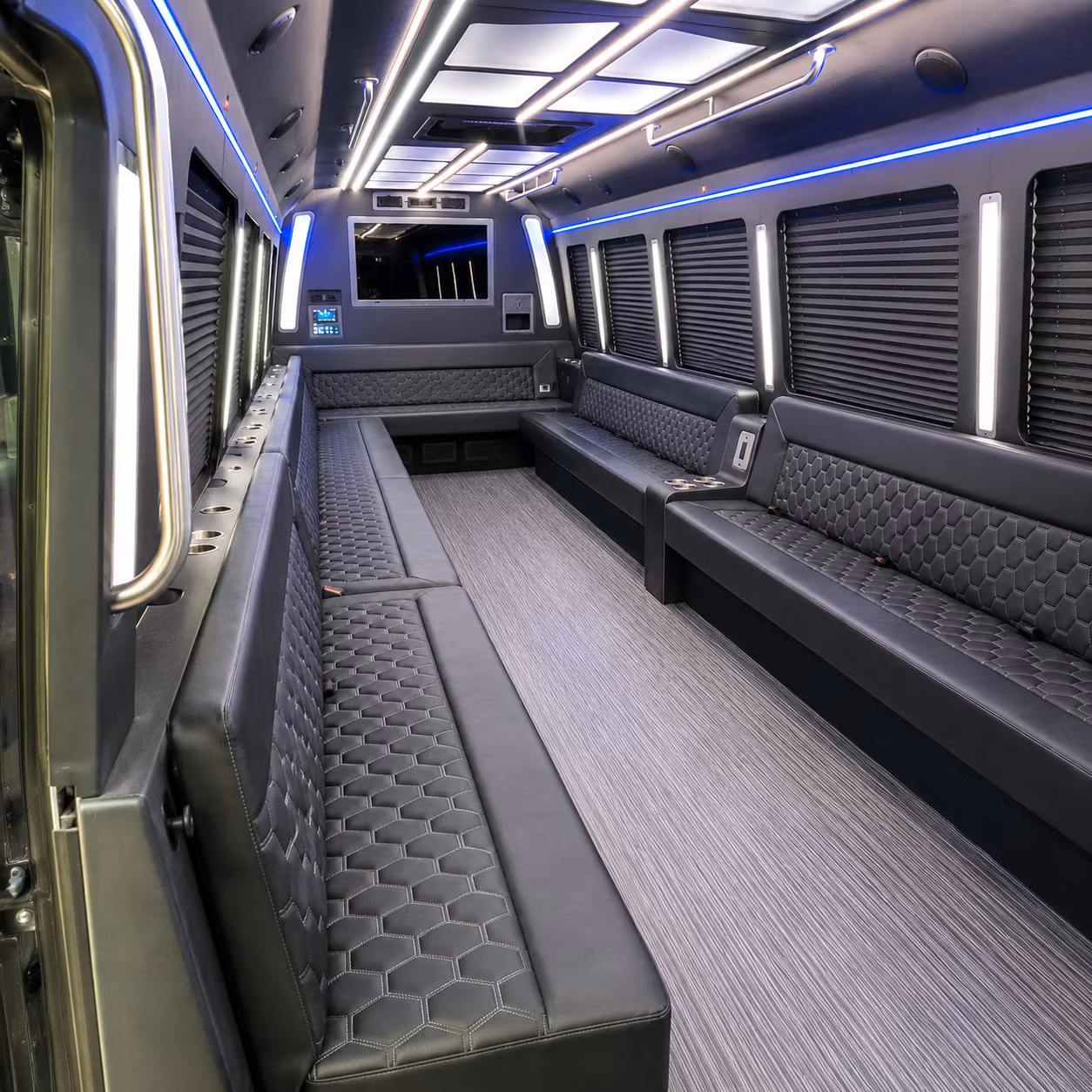 schenectady 40 passenger party bus interior