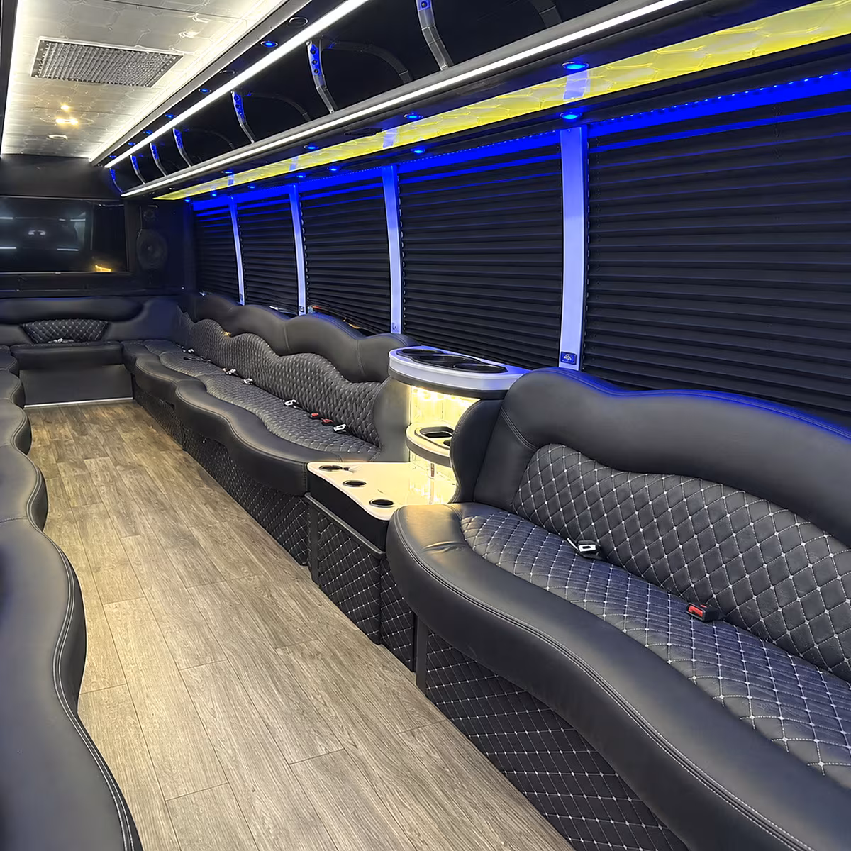 schenectady party bus rental interior